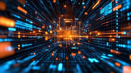 An abstract representation of data and information flow visualization
