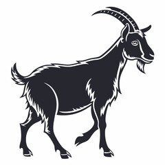 goat silhouette icon vector