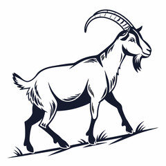 goat silhouette icon vector