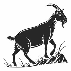goat silhouette icon vector