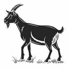 goat silhouette icon vector