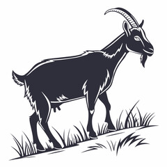 goat silhouette icon vector