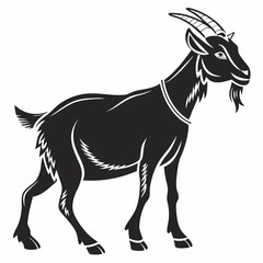 goat silhouette icon vector