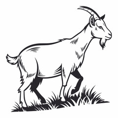 goat silhouette icon vector