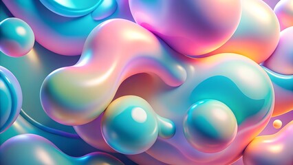 Smooth fluid gradient morphing into organic shape
