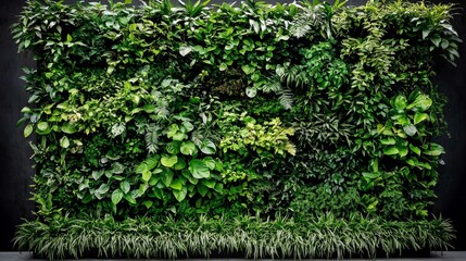 Create a stunning background with a vertical garden of lush foliage. 