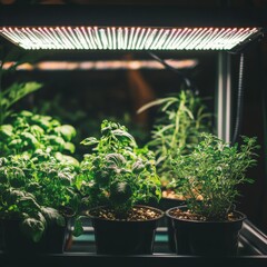 Botanical image of cultivated plants thriving in a greenhouse environment.