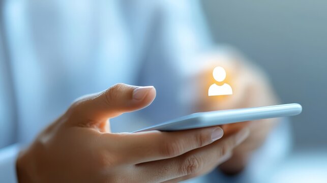 Heart on smartphone screen, symbol of love, connection in the digital age mobile