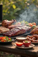 meat on the grill