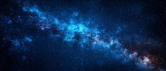 High-resolution Long Exposure Panorama Milky Way Galaxy with Stars and Space Dust - Ultra Wide Screen Wallpaper