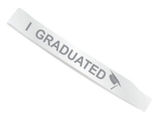 I graduated ribbon. vector illustration