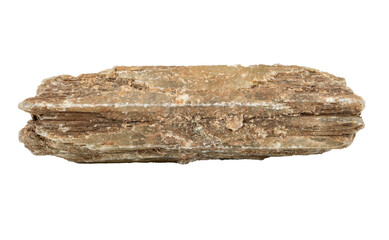 Close-up of Aragonite mineral, isolated on white background