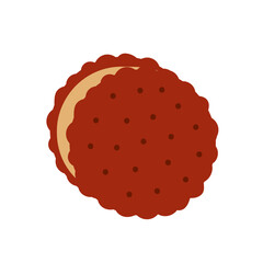 Delicious chocolate sandwich cookies on a white background ready to be enjoyed by everyone