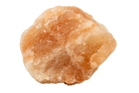 Close-up of Sylvite mineral, isolated on white background