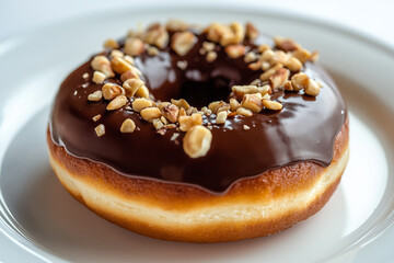 Hazelnut Cream Donut, Nutella Glaze