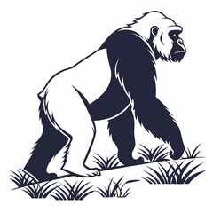 Fototapeta premium gorilla silhouette icon vector
