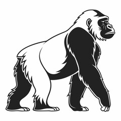 gorilla silhouette icon vector © MK