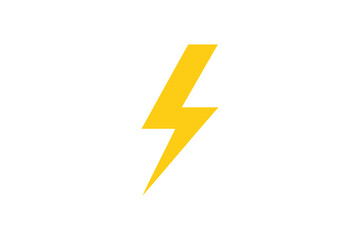 Yellow lighting icon vector on white background