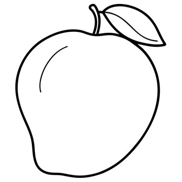 recommend clip art: Mango Line Art Vector