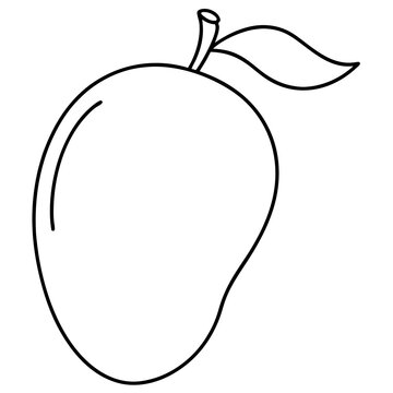 recommend clip art: Mango Line Art Vector