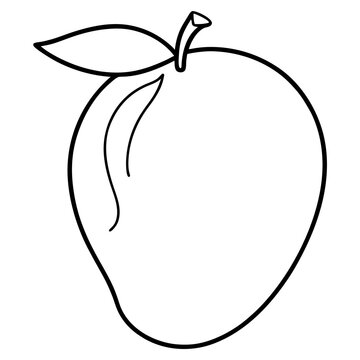 recommend clip art: Mango Line Art Vector