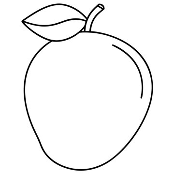 recommend clip art: Mango Line Art Vector