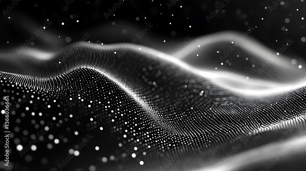 Poster data technology abstract futuristic illustration. low poly shape with connecting dots and lines on d