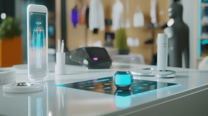 An AI driven product recommendation engine suggesting personalized items based on user preferences and browsing history, E-commerce technology style, photo of