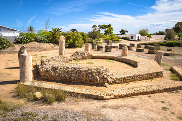Remains of the Punic port of Carthage, Tunisia.
