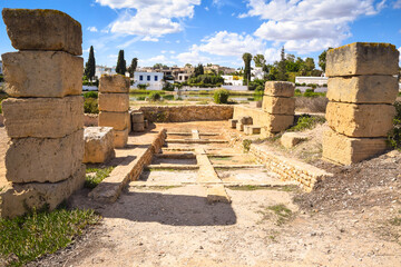 Remains of the Punic port of Carthage, Tunisia.