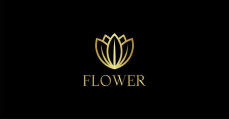 Minimal Line Tulip Flower Logo