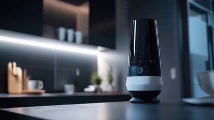 An AI driven smart home security system detecting intruders and notifying homeowners in real time, Security technology style, photo of