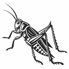 Grasshopper silhouette icon vector
