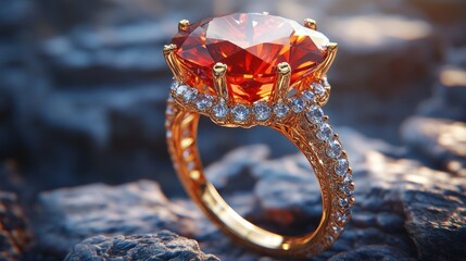 Stunning, radiant gemstone ring