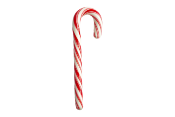 Christmas candy cane Isolated on White or Transparent Background.