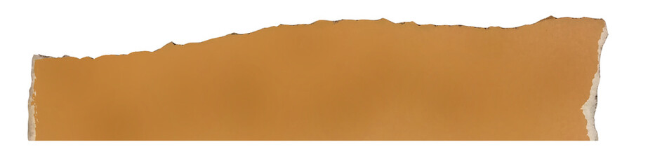 Torn Brown Paper Strip on White Background ,  abstract speech bubble