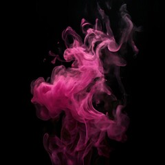 pink smoke on black
