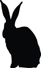 Rabbit bunny Silhouette Drawing
