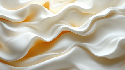 Fototapeta premium Elegant White Satin Fabric Draped Texture Background Close-Up