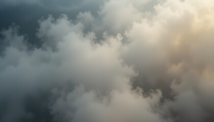 Obraz premium Majestic cloud formation overhead nature scene aerial view atmospheric conditions tranquil environment soft lighting for serenity