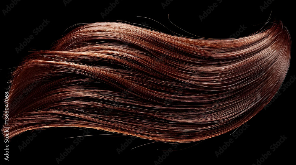 Poster bronze metallic brushstroke on black background creating abstract swirls and fluid texture with glos