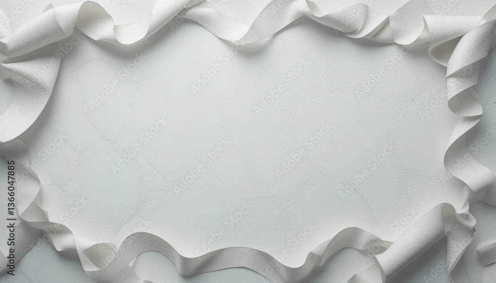 Poster creative white paper frame design studio visual content clean environment overhead view minimalist a