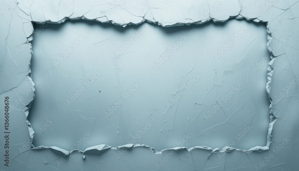Poster breaking through barriers conceptual art of torn paper minimalist studio visual content abstract env
