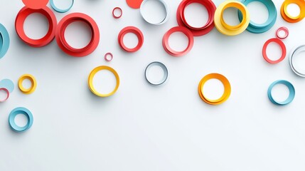 Colorful overlapping circles arranged in a pattern, creating a modern and dynamic design.