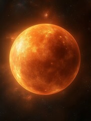 Fiery Planet in Space.