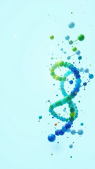 Magnesium Glycinate supplement in a colorful molecular model with vibrant bubbles floating around.