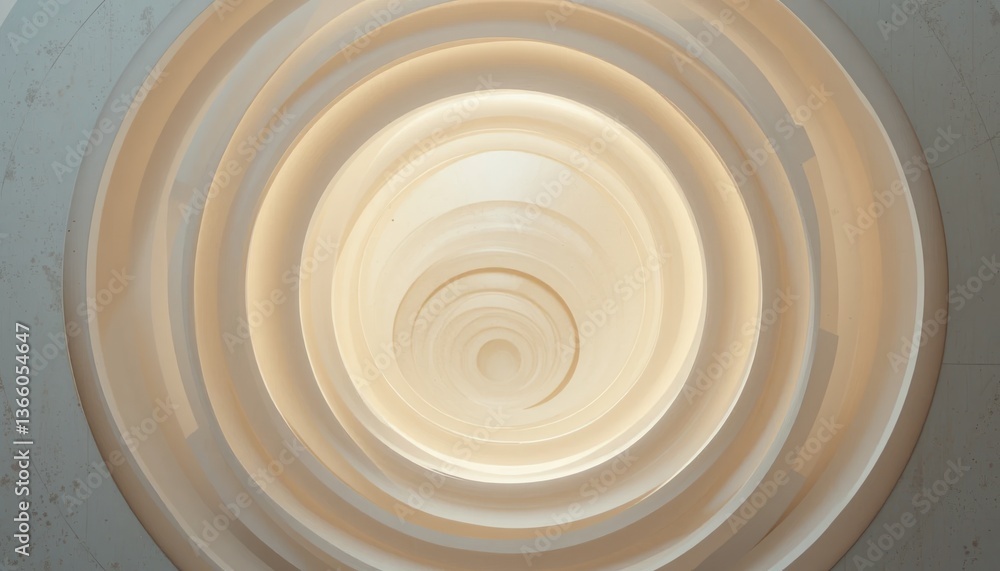 Aufkleber exploring abstract patterns in architecture digital art swirling forms indoor environment unique per