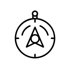 Fototapeta premium Navigate with Style: Sleek Compass Icon for Travelers and Explorers