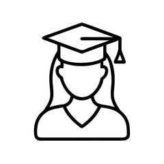 Empowered Female Graduate Celebrating Success Icon