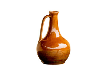 Ceramic jug isolated on white background